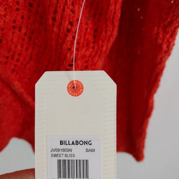 Billabong NWT orange Sweet Bliss wrap sweater size medium - Picture 11 of 15